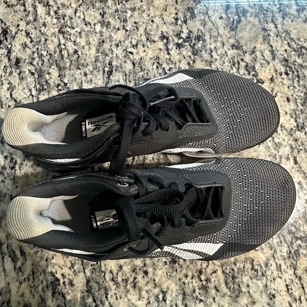 Reebok Women's Black and White Reebok Nano X Shoes